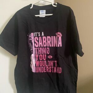 Youth Medium TShirt Black and Pink